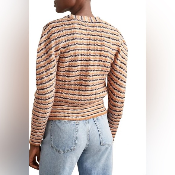 A.L.C. Rebekah Stripped Wool Blend Cardigan - Picture 2 of 10